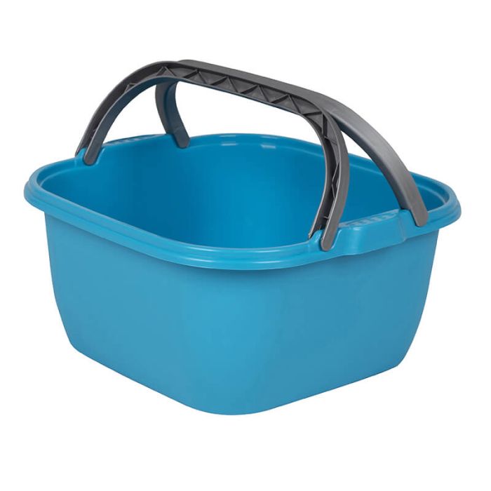 Bo-Camp Camping wasbak vierkant 13ltr blauw 6300106