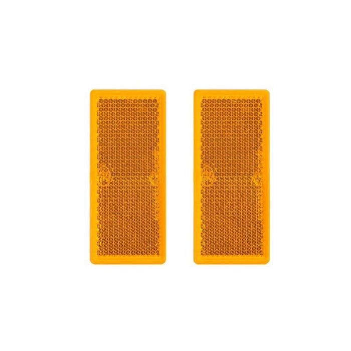 Reflector oranje 82x36mm zelfklevend 2 stuks in blister
