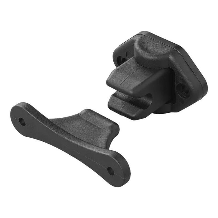 ProPlus scharnierende deurvanger (2-delig) in de kleur zwart zwart voor caravan- en camperdeuren