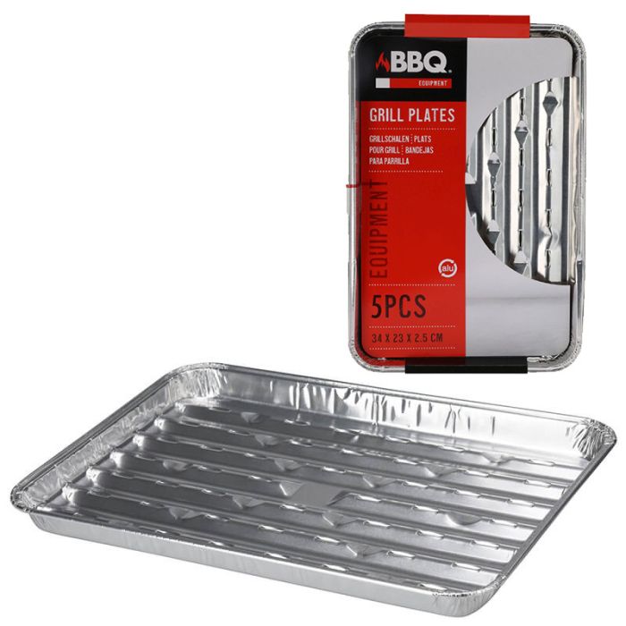 BBQ Grillschalen 34 x 23 x 2.5 cm set 5sts