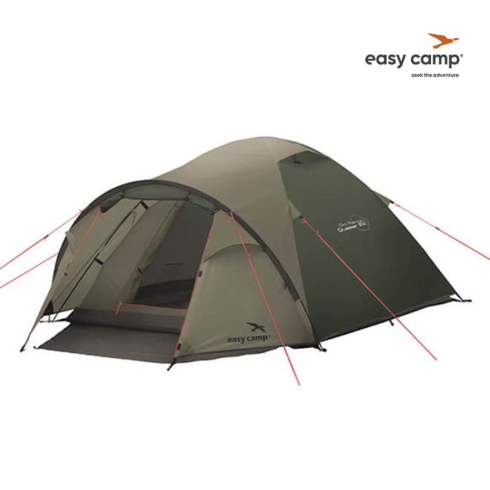 Easy Camp Quasar 300 in de kleur Rustic Green is een 3-persoons koepeltent