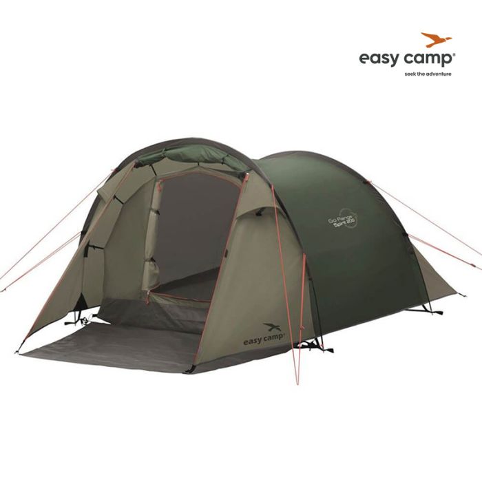2-persoons tunneltent Easy Camp Spirit 200 in de kleur Rustic Green