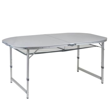Bo-Camp Tafel Premium Ovaal Koffermodel 150x80 cm