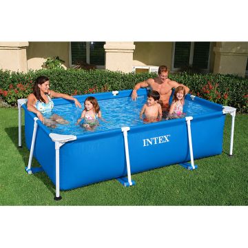 Intex Metal Frame Pool 220 x 150 x 60 cm blauw 28270 impressie