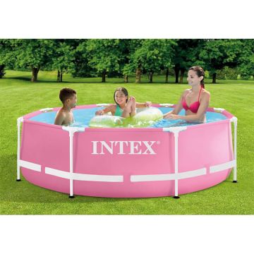 Intex metal frame pool 244 x 76 cm Roze 28290NP