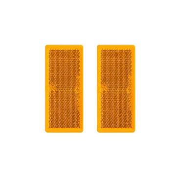 Reflector oranje 82x36mm zelfklevend 2 stuks in blister