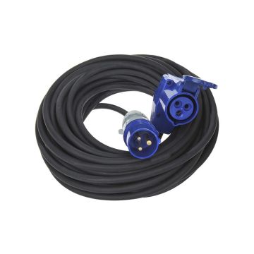CEE verlengkabel 20M met haakse contrastekker + Schuko stopcontact