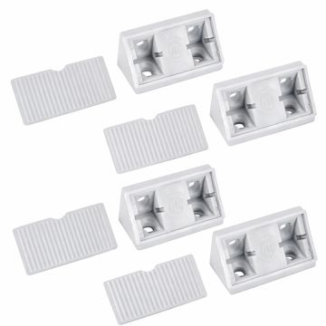 Fjord Hoekverbinder grijs + kap 4 stuks