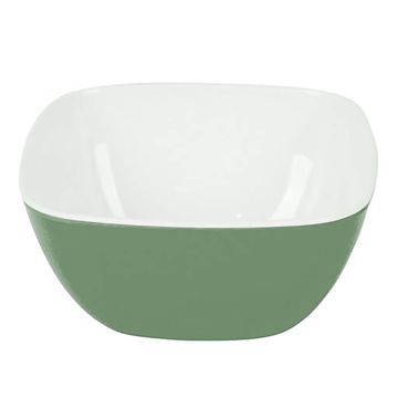 Bo-Camp two-tone kom vierkant klein groen
