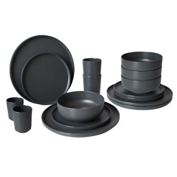 Bo-Camp Industrieel Servies Patom antraciet 6181462