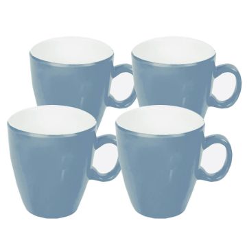 Bo-Camp mok 100% Melamine Two-Tone blauw 4st. 6181557