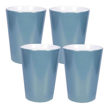 Bo-Camp beker 100% Melamine Two-Tone blauw 4st. 6181558