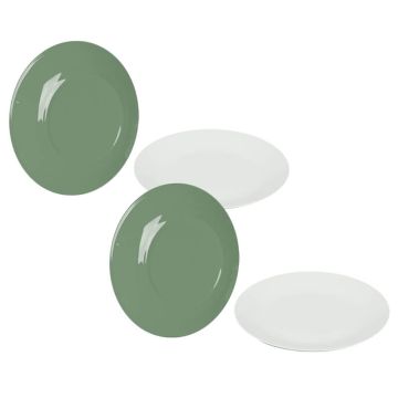 Bo-Camp ontbijtbord 100% Melamine Two-Tone groen 4 st. 6181571