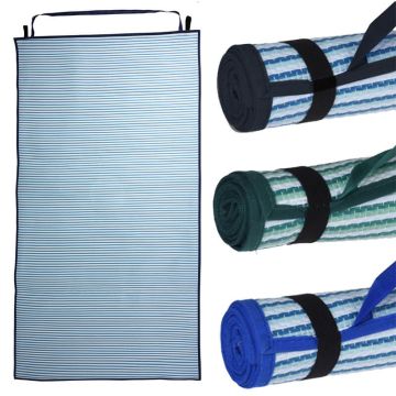 oprolbare strandmat verkrijgbaar in verschillende streep dessins