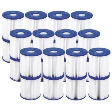 BESTWAY Filtercartridge I  (D. 8 cm x H 9 cm) Value pack 12x 2 st