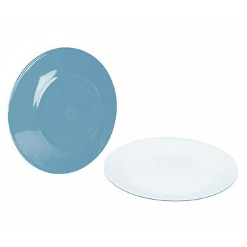 Bo-Camp Dinerbord melamine 2-tone-Staal Blauw