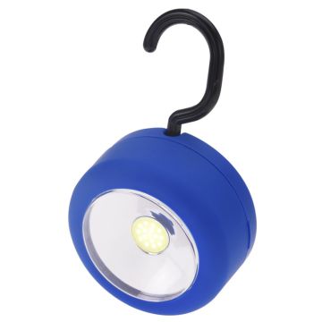 COB blauwe magneetlampje met zwart ophanghaakje