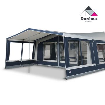 Doréma Locarno Season luifel inclusief frame blauw/grijs