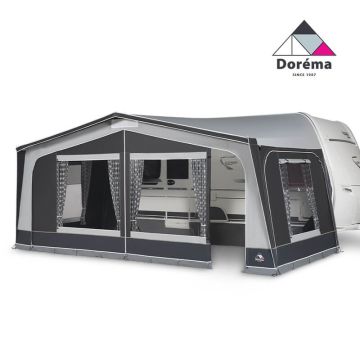 Deze Dorema Monza voortent in de kleur antraciet is 2.40 meter diep.