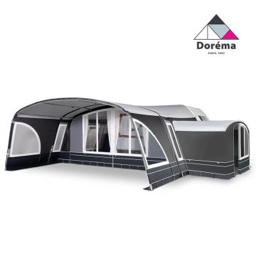 Doréma Onyx 270 voortent antraciet/grijs met optioneel een onyx luifel en uitbouw