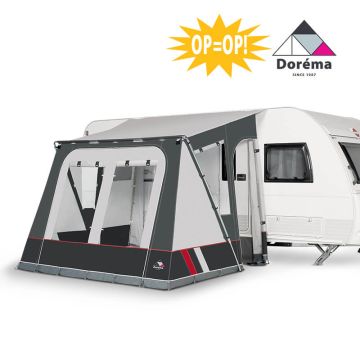Doréma Mistral All Season - Antraciet/Grijs/Rood - lichtgewicht voortent