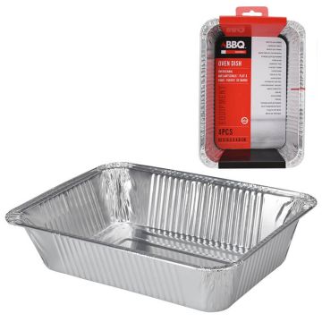 BBQ Ovenschalen / Grillschalen 22 x 15.5 x 4.8 cm 4st