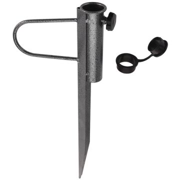 Parasolhouder donker grijs metaal voor 35/32/25mm parasols