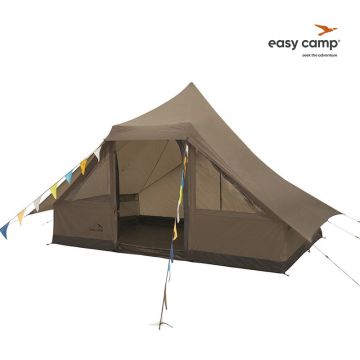 Easy Camp Moonlight Cabin 10-persoons groepstent met vlaggenlijn