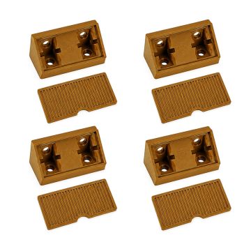 Hoekverbinder beige + kap a 4 st