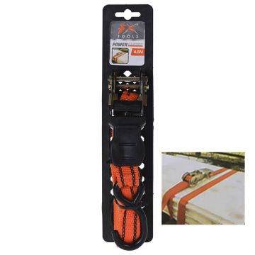 FX Tools spanband met haken c.a. 4.5 meter