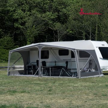 Isabella Sun Shine Plus zonneluifel (nieuw), wordt standaard geleverd met zijwanden