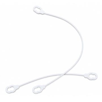 een set van 2x klephouder Elegant wit 30 cm