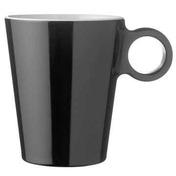 Mepal mok uit de melamine serie 'Flow' in de kleur: zwart