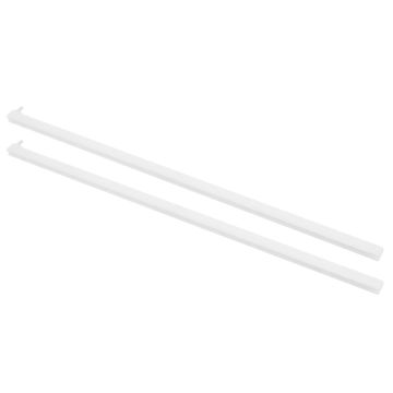 2 MPK spiegelscharnieren uitgevoerd in wit PVC. Lengte: 359mm