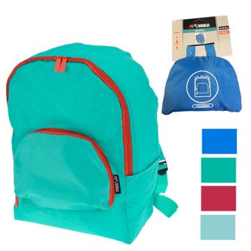 compact opvouwbare rugzak verkrijgbaar in verschillende kleuren