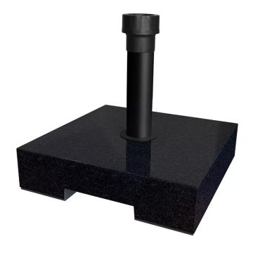 Parasolvoet vierkant zwart marmer 40kg