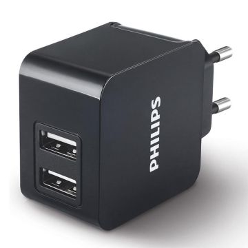 Philips ultrasnelle wandoplader twee USB poorten 155W/ PH_DL