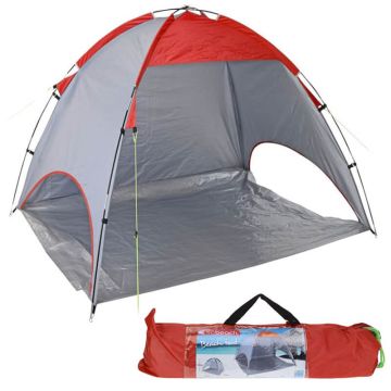 Pro-Beach Strandtent 220 x 120 x 115 CM rood/grijs