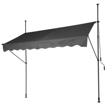 Pro Garden zonnescherm 250 x 120cm grijs