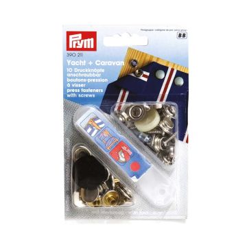 Prym 10 stuks Voortent Drukkers Inclusief Montage Gereedschap
