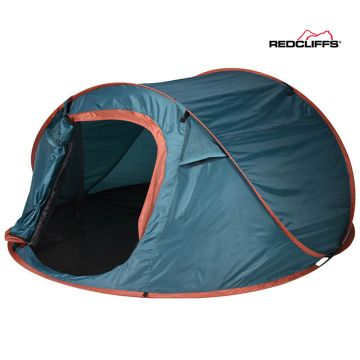 Redcliffs 3-persoons pop-up tent met de deur open