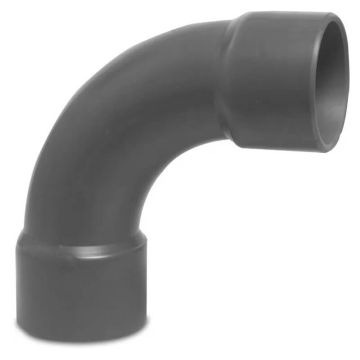 PVC bocht 90 graden 63 mm 2x lijmverbinding