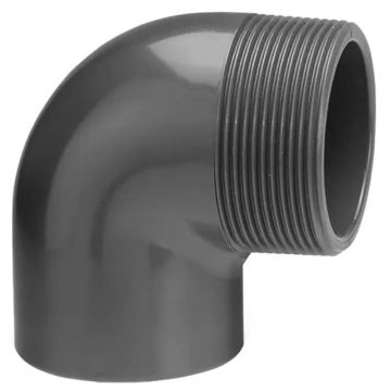 PVC knie 90gr 50 mm x 1½  Buitendraad
