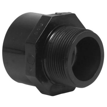 PVC Puntstuk 63/50 mm x 1½ Buitendraad