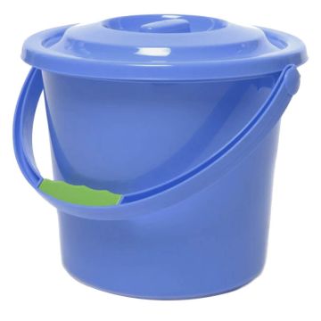 Toiletemmer + Deksel blauw 10 ltr