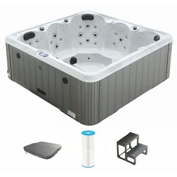 W’eau Delta spa - 5 persoons met trapje, cover en spa-filter