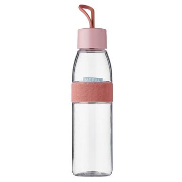 Transparante Mepal waterfles ellipse 500 ml in de kleur vivid mauve