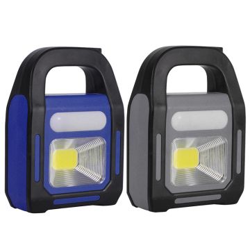 FX Tools COB-LED werklamp met 3 lichtbronnen is er in blauw/zwart en grijs/zwart