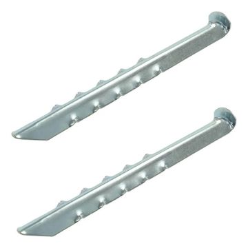 Proplus Tentharing 30cm metaal geribbeld 2 stuks 364626S