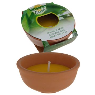 citronella kaars in terracotta